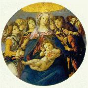 Madonna of the Pomegranate (Madonna and Child and six Angels) fdgd Botticelli